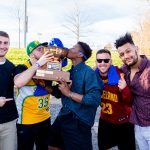 Ursinus students celebrating a spirit bowl win