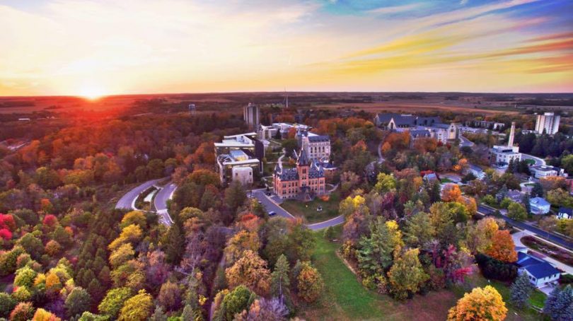 Vibrant fall colors at St. Olaf