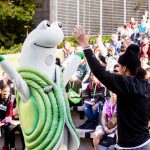 Evergreen's mascot Speedy the Geoduck