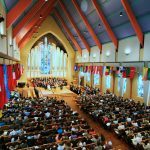 The St. Olaf community gathers together in a chapel