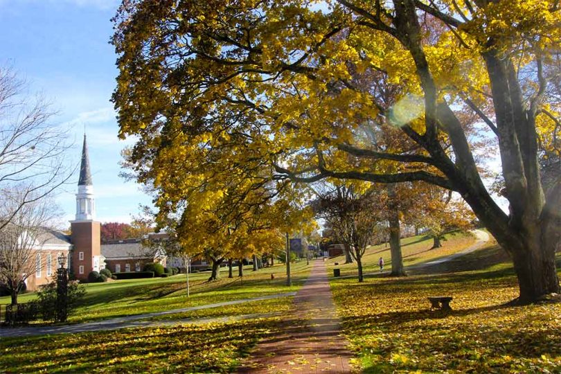 Emory & Henry College campus on a fall day