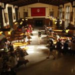 Students gather in a Rhodes College dining hall