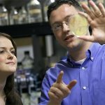 Hendrix College students in a science lab
