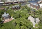 Beloit College campus from above