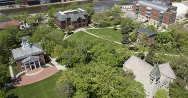 Beloit College campus from above