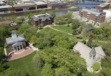 Beloit College campus from above