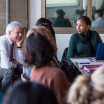 Clark President David Angel teaches a first-year seminar