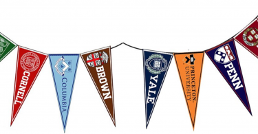 pennants from Ivy League schools