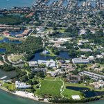 Aerial view of campus spring 2018