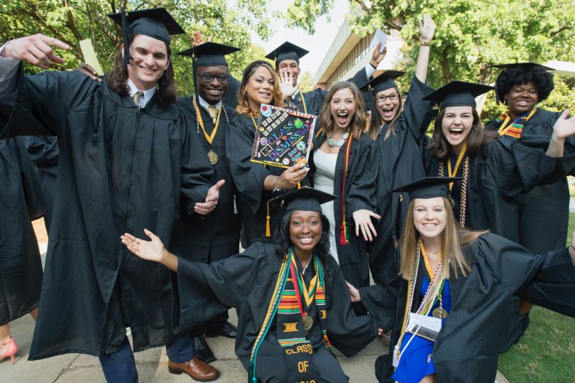 Birmingham Southern graduates celebrate