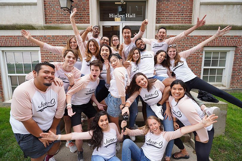 Denison students posing